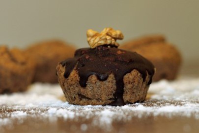 Mandlove muffiny s cokoladovou polevou mini.JPG